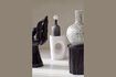 Miniature Set of 4 black Bubbles glass bottles 4