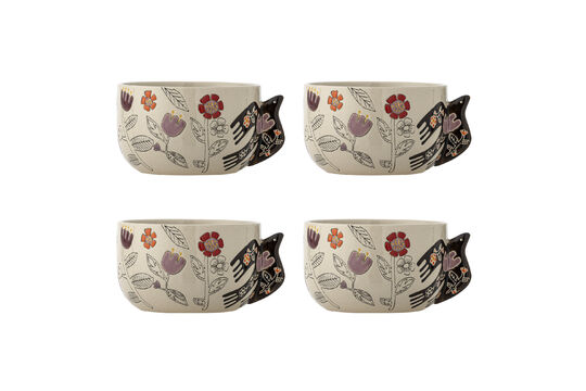 See the product profile set of 4 bowls 13x8 cm in multi-colored stoneware Vivielle Set of 4 bowls 13x8 cm in multi-colored stoneware Vivielle