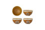 Miniature Set of 4 bowls D14 cm in brown stoneware Gina Clipped