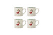 Miniature Set of 4 Christmas Cups in Green Stoneware Kenai 1