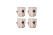 Miniature Set of 4 cups D8xH9 cm in rose stoneware Carry 1