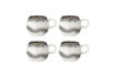 Miniature Set of 4 cups D9xH8 cm grey stoneware Paula 1