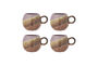 Miniature Set of 4 cups D9xH8 cm in purple stoneware Paula Clipped