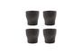 Miniature Set of 4 Liss dark grey stoneware cups Clipped