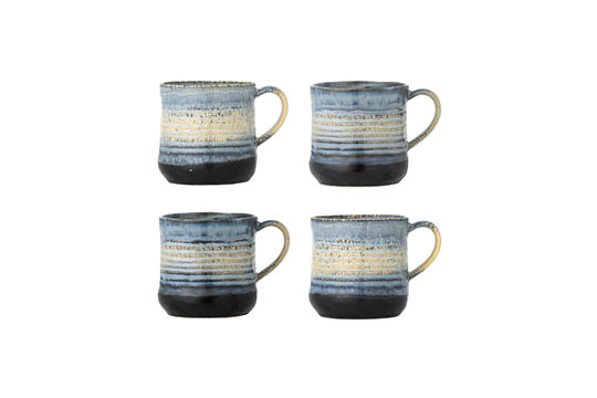 See the product profile set of 4 mugs in multi stoneware Deana Set of 4 mugs in multi stoneware Deana