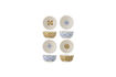 Miniature Set of 4 multicolor stoneware bowls Milton 1