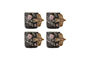 Miniature Set of 4 multicolor stoneware cups Vivielle Clipped