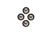 Miniature Set of 4 round black wooden frames, colored 6
