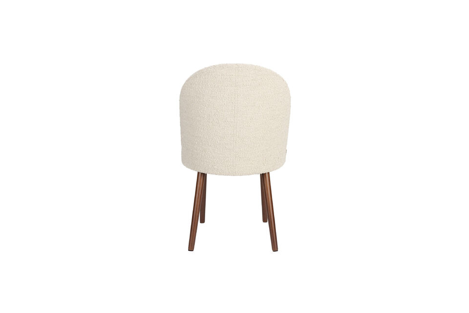 Set van 2 beige bouclé eetkamerstoelen Barbara - 9