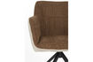 Miniatuur Set van 2 eetkamerstoelen met armleuningen van polyester beige en bruin Daley 8