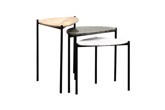 Zie de productbeschrijving set van 3 Calva multicolor metalen bijzettafels Set van 3 Calva multicolor metalen bijzettafels