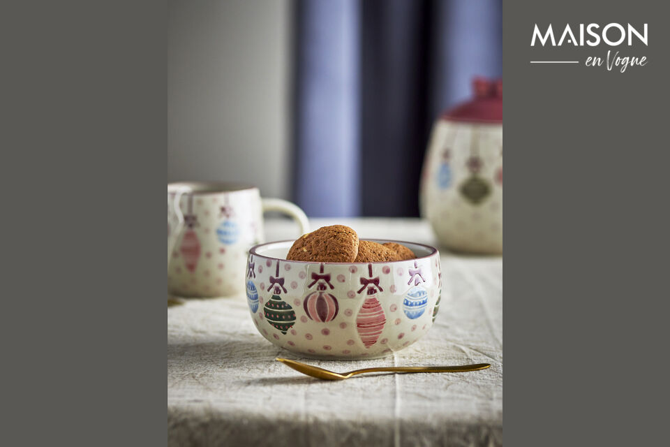 De Ornamentia kom van Bloomingville is een set van vier kommen van stoneware in beige met