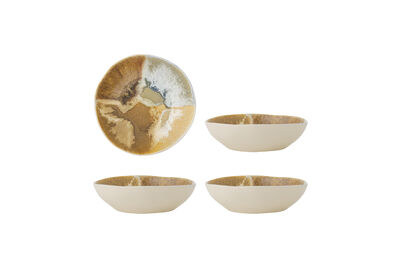 Set van 4 kommen D21xH6 cm van meerkleurig aardewerk Lacey