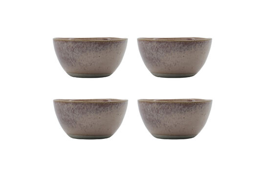 Set van 4 kommen Ø 12 cm roze stoneware Vida