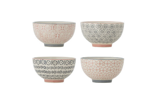 Set van 4 kommen Ø13,5 cm van meerkleurig aardewerk Cécile Productfoto