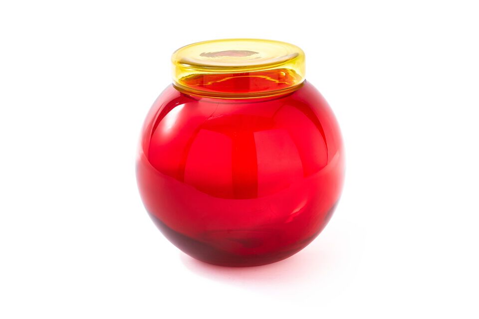 Cet ensemble de quatre jarres en verre multicolore de la série \