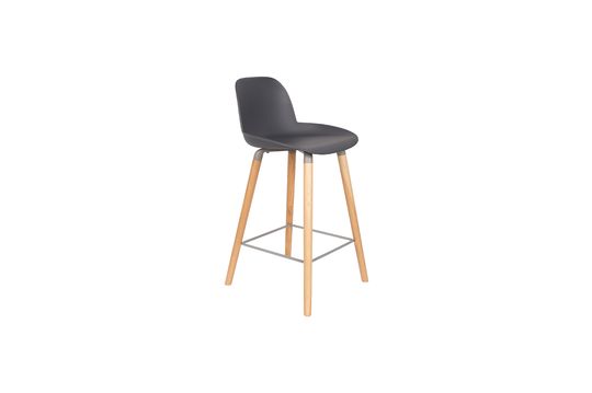 Guarda il profilo del prodotto sgabello da bancone 65 cm grigio scuro e legno Albert Kuip Sgabello da bancone 65 cm grigio scuro e legno Albert Kuip