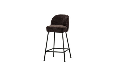 Sgabello da bar 65 cm ciniglia 3D marrone scuro Vogue