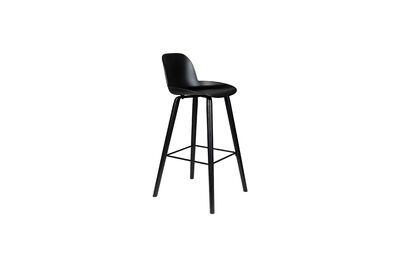 Sgabello da bar 76 cm in plastica nera Albert Kuip