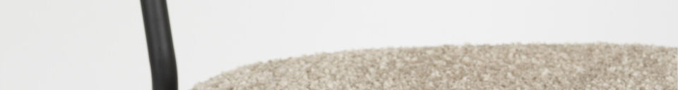 Materiali prima di tutto Sgabello da bar in bouclé beige e nero Jolien