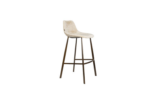 Sgabello da bar in tessuto beige Franky Foto ritagliata