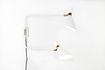 Miniature Shady white double wall lamp 1