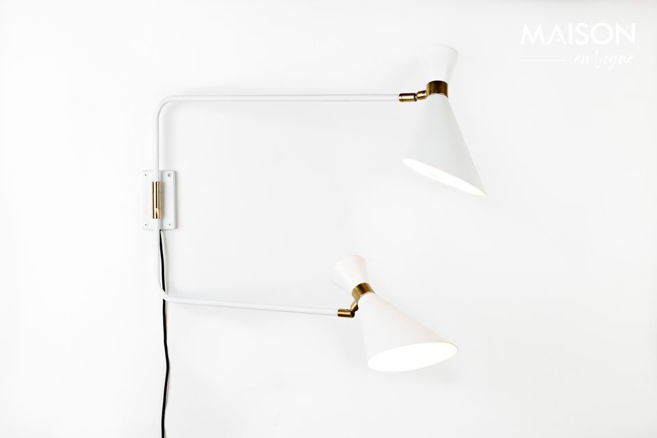 Shady white double wall lamp Zuiver