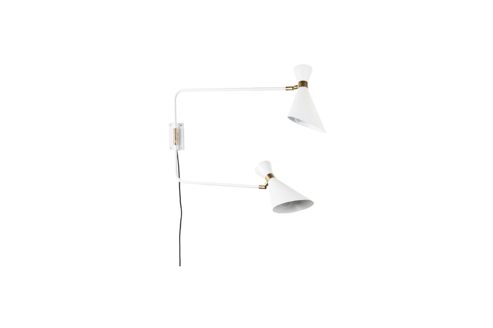 Shady white double wall lamp - 5