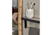Miniature Shelf with Towel Rail 45 cm Ceramic Sand HDTowel 2