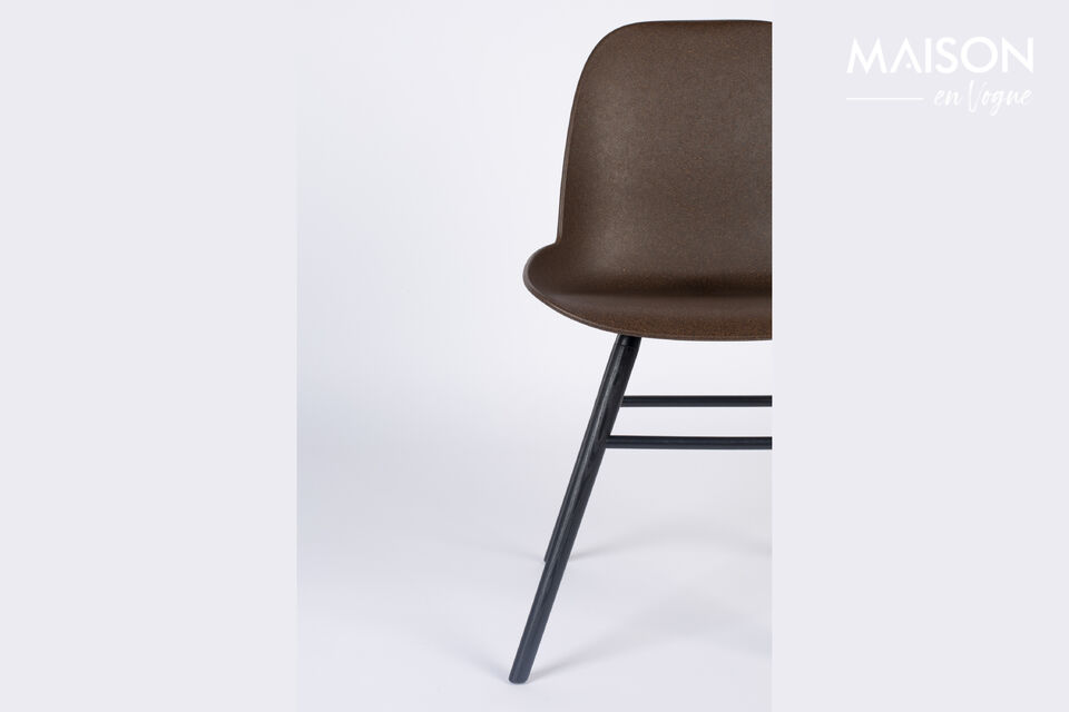 Shell chair in recycled coffee grounds and brown ash wood Albert Kuip Coffee - 13