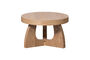 Miniature Side Table 35xØ55 cm MDF Veneer Natural Tala Clipped