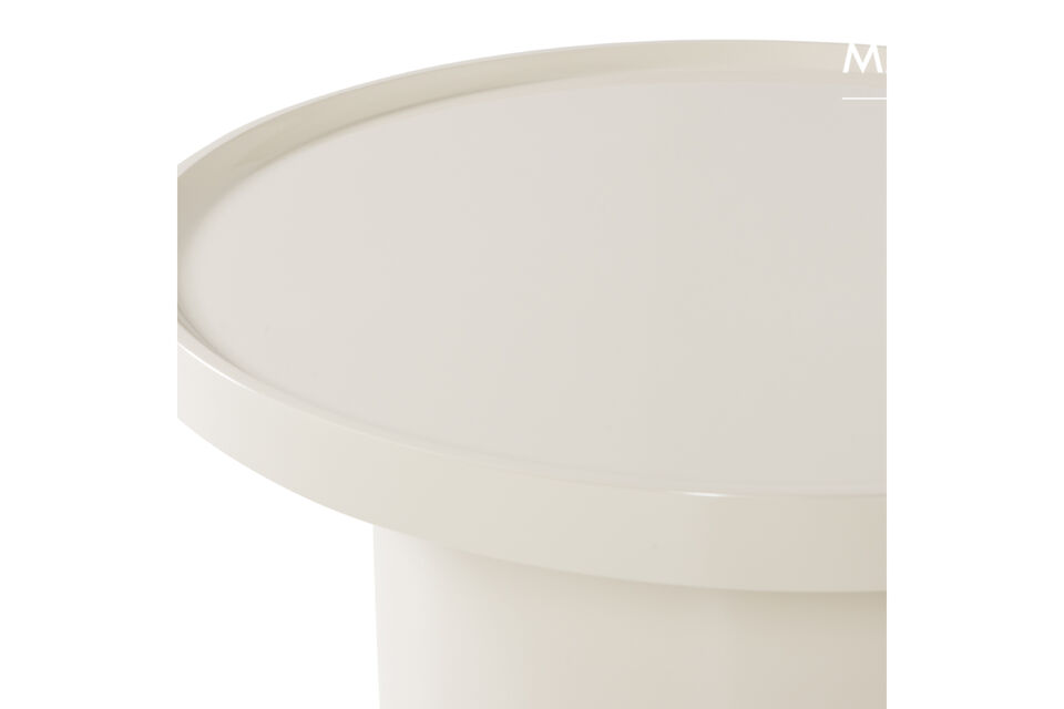 Minimalist design High-gloss finished MDF Compact side table for multiple rooms FSC certified  The