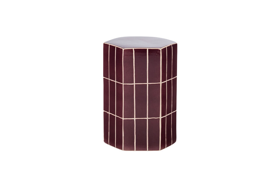 The characterful design with the warm, deep purple color adds personality to any space