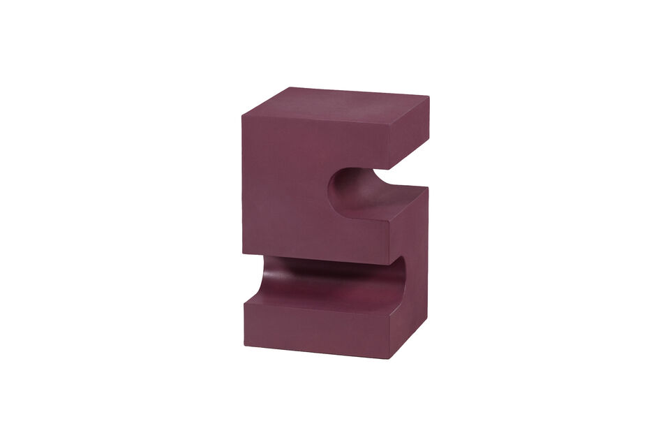 Side table 48x30 cm metal purple/brown JESSA Woood