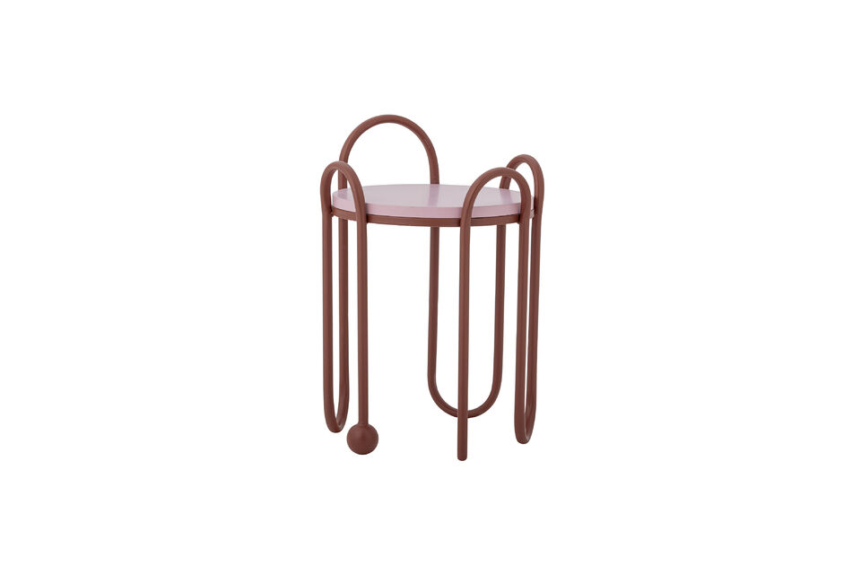 Side Table D30xH46 cm Red Metal Whimsica Bloomingville
