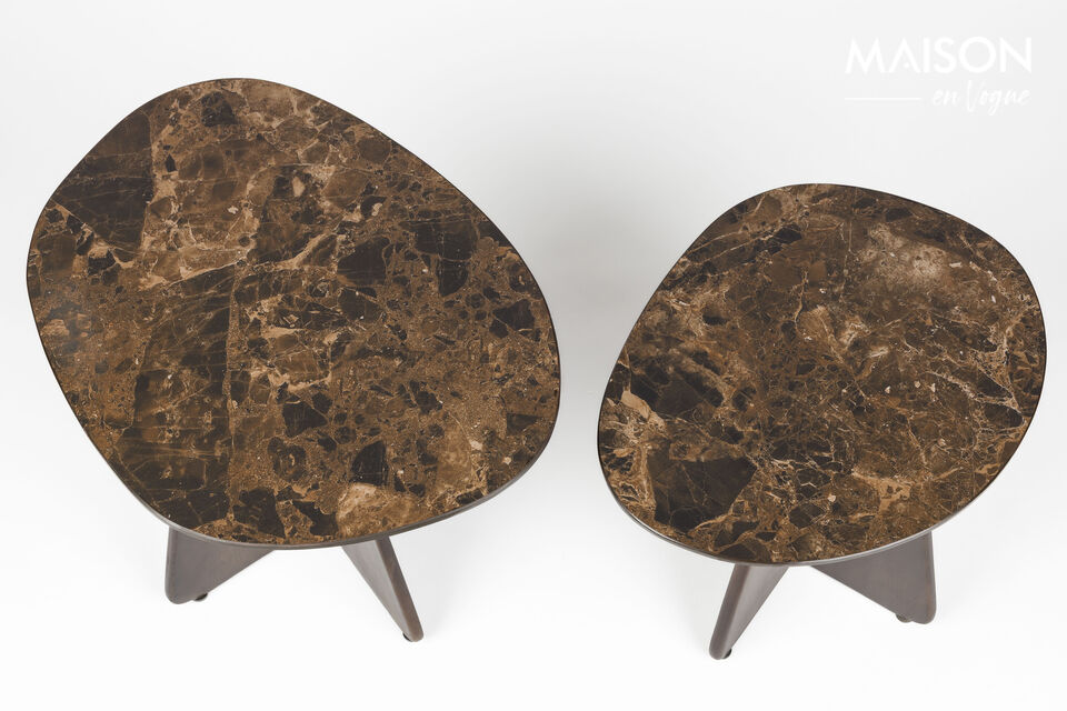 This provides extra stability and visually makes the marble tabletop appear to float