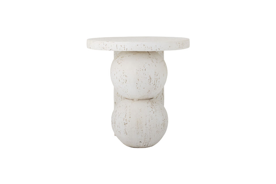 Side Table Ø46 cm White Resin Tally - 5
