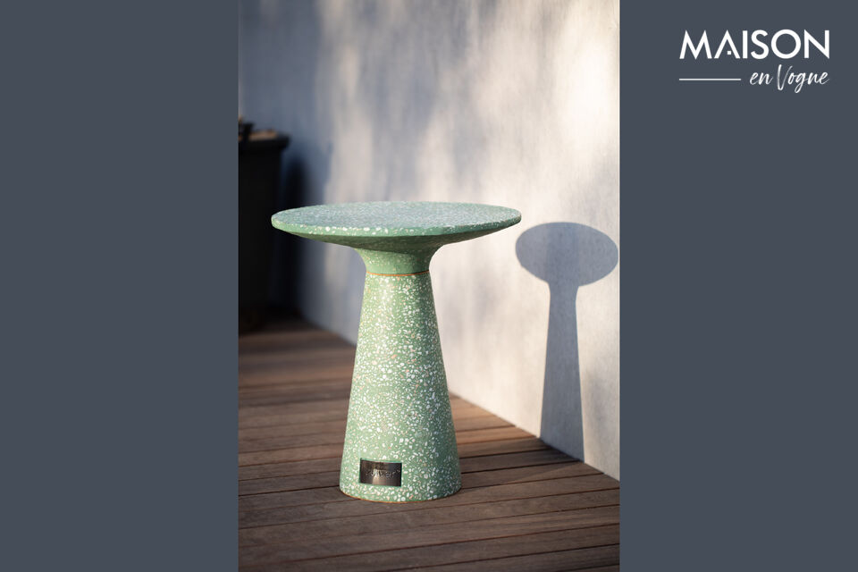 This terrazzo table can be used anywhere