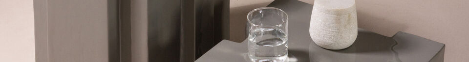Material Details Side tables set of 2 grey metal Jasmir