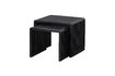 Miniature Side tables set of 2 recycled teak black WILLA 1