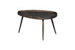Miniature Side Tables Set of 2 Wood and Metal Antique Bronze Crude 5