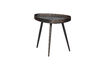 Miniature Side Tables Set of 2 Wood and Metal Antique Bronze Crude 7