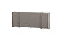 Miniature Sideboard 200 cm ash veneer Warm grey BROCK Clipped