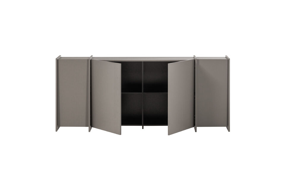 The warm grey color ensures a timeless look that fits perfectly with various interior styles