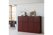 Miniature Sideboard 200 cm Pine Burgundy Red Merel 3