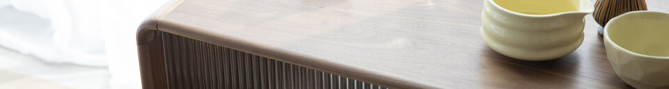 Benadrukte materialen Sideboard Rise Medium Walnoot