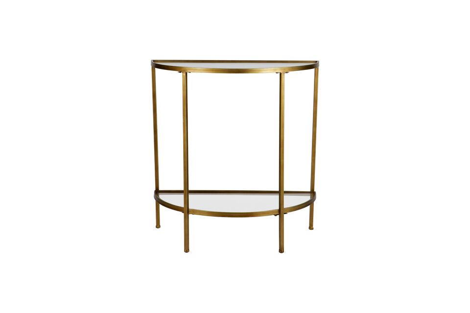 Sidetable 75x38x76 cm metal antique brass Goddess Woood