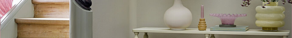 Benadrukte materialen Sidetable L120xH80xW30 cm vurenhout wit Salino