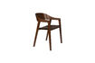 Miniatura Silla con reposabrazos de madera de nogal Westlake 1
