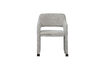 Miniatura Silla de comedor con ruedas tela gris Lyric 4